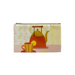 Tea Pot Cup Drawing Cosmetic Bag (small) by Grandong