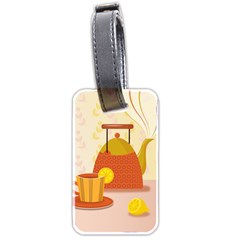 Tea Pot Cup Drawing Luggage Tag (two Sides) by Grandong