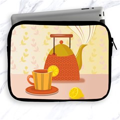 Tea Pot Cup Drawing Apple iPad 2/3/4 Zipper Cases