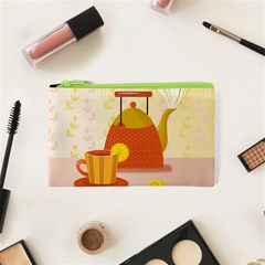 Tea Pot Cup Drawing Cosmetic Bag (XS)