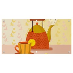 Tea Pot Cup Drawing Banner and Sign 4  x 2 