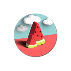 Strawberries Fruit Magnet 3  (round) by Grandong