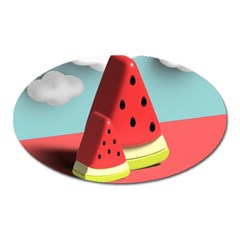 Strawberries Fruit Oval Magnet