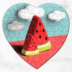 Strawberries Fruit Jigsaw Puzzle (heart) by Grandong