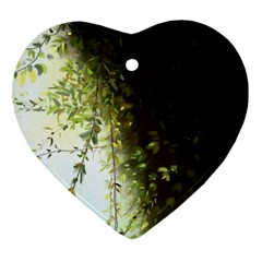 Branch Plant Shrub Green Natural Ornament (heart)