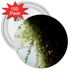 Branch Plant Shrub Green Natural 3  Buttons (100 Pack)  by Grandong