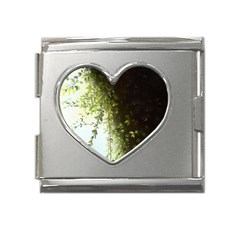 Branch Plant Shrub Green Natural Mega Link Heart Italian Charm (18mm) by Grandong