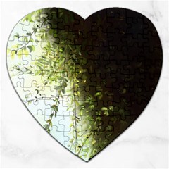 Branch Plant Shrub Green Natural Jigsaw Puzzle (heart) by Grandong