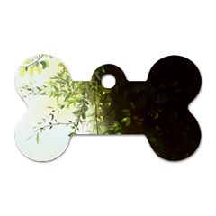 Branch Plant Shrub Green Natural Dog Tag Bone (one Side) by Grandong