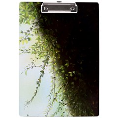 Branch Plant Shrub Green Natural A4 Acrylic Clipboard by Grandong