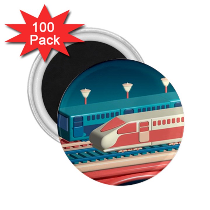 Bridge Transportation Train Toys 2.25  Magnets (100 pack) 