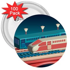 Bridge Transportation Train Toys 3  Buttons (100 Pack)  by Grandong