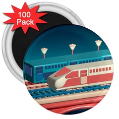 Bridge Transportation Train Toys 3  Magnets (100 Pack) by Grandong