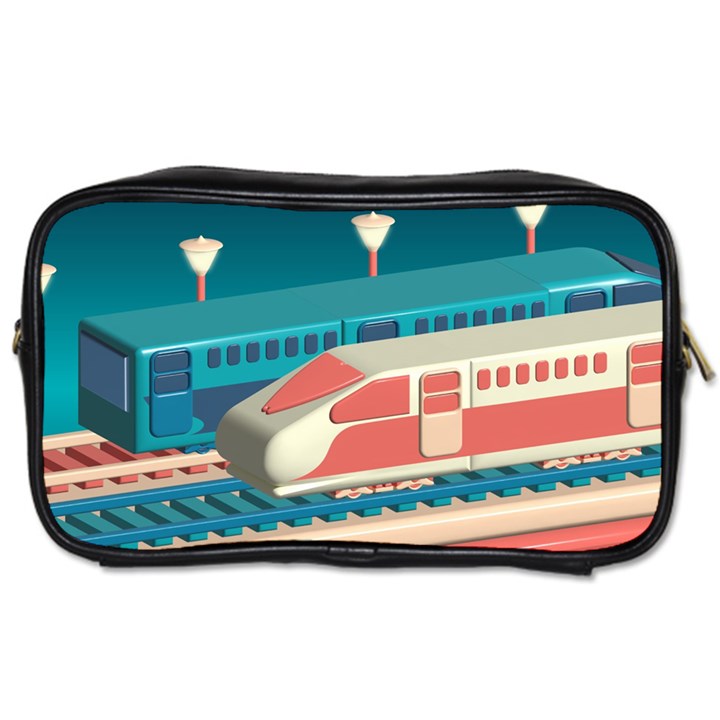 Bridge Transportation Train Toys Toiletries Bag (Two Sides)