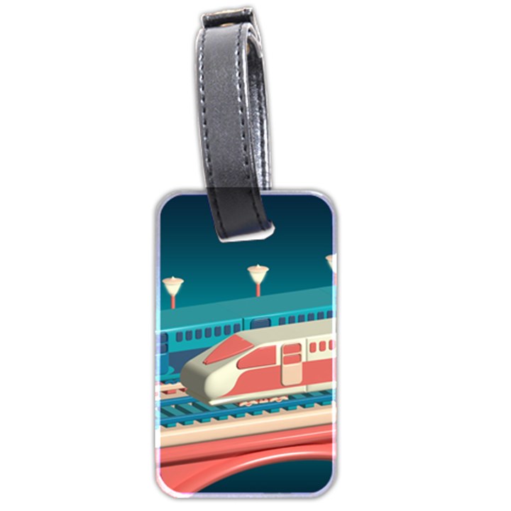 Bridge Transportation Train Toys Luggage Tag (two sides)