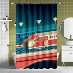 Bridge Transportation Train Toys Shower Curtain 48  X 72  (small)  by Grandong