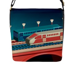 Bridge Transportation Train Toys Flap Closure Messenger Bag (l) by Grandong