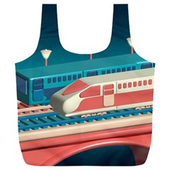 Bridge Transportation Train Toys Full Print Recycle Bag (xxl) by Grandong