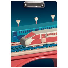 Bridge Transportation Train Toys A4 Acrylic Clipboard by Grandong