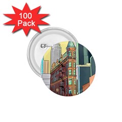 Building Urban Architecture Tower 1 75  Buttons (100 Pack)  by Grandong