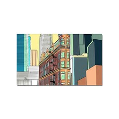 Building Urban Architecture Tower Sticker Rectangular (10 Pack) by Grandong