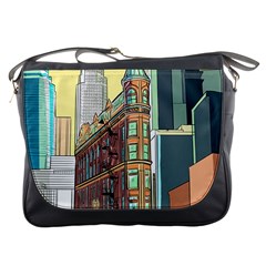 Building Urban Architecture Tower Messenger Bag by Grandong