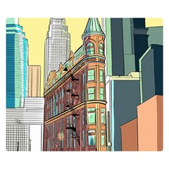 Building Urban Architecture Tower Two Sides Premium Plush Fleece Blanket (small) by Grandong