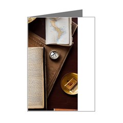 Generated Desk Book Inkwell Pen Mini Greeting Card by Grandong