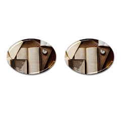 Generated Desk Book Inkwell Pen Cufflinks (oval) by Grandong