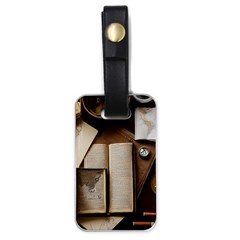 Generated Desk Book Inkwell Pen Luggage Tag (one Side) by Grandong