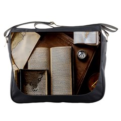 Generated Desk Book Inkwell Pen Messenger Bag by Grandong