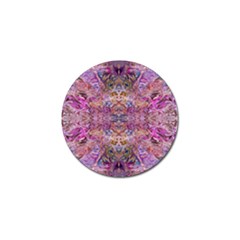 Fuchsia Intarsio Golf Ball Marker by kaleidomarblingart