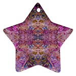 Fuchsia intarsio Star Ornament (Two Sides) Back