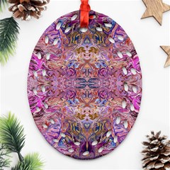 Fuchsia Intarsio Oval Filigree Ornament (two Sides)