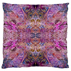 Fuchsia Intarsio Large Cushion Case (one Side) by kaleidomarblingart