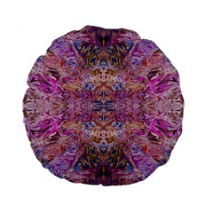 Fuchsia Intarsio Standard 15  Premium Flano Round Cushions by kaleidomarblingart