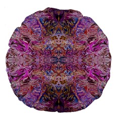 Fuchsia Intarsio Large 18  Premium Flano Round Cushions by kaleidomarblingart