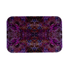 Fuchsia Intarsio Open Lid Metal Box (silver)   by kaleidomarblingart