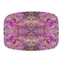 Fuchsia Intarsio Mini Square Pill Box by kaleidomarblingart