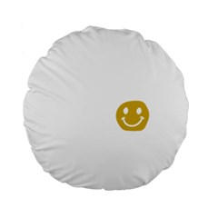 A Positive Sign Standard 15  Premium Flano Round Cushions