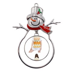 Kid s Dress Metal Snowman Ornament by 3147318