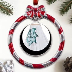 Img 20230716 151433 Metal Red Ribbon Round Ornament by 3147318