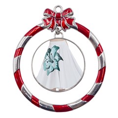 Skirt  Metal Red Ribbon Round Ornament by 3147318