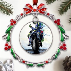 Download (1) D6436be9-f3fc-41be-942a-ec353be62fb5 Download (2) Vr46 Wallpaper By Reachparmeet - Download On Zedge?   1f7a Metal X mas Wreath Ribbon Ornament