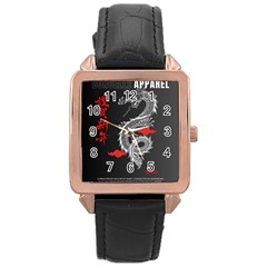 2 Untitled Design Rose Gold Leather Watch  by Sonugujjar