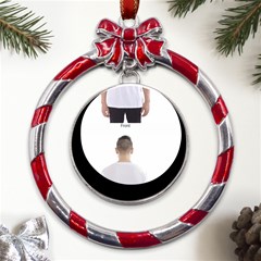 Screenshot 20230716 184009 Screenshot 20230716 184222 Metal Red Ribbon Round Ornament by 3147330