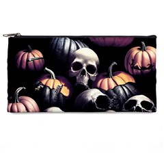 Halloween Party Skulls, Demonic Pumpkins Pattern Pencil Case by Casemiro