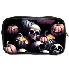 Halloween Party Skulls, Demonic Pumpkins Pattern Toiletries Bag (two Sides)