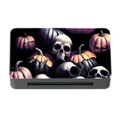 Halloween Party Skulls, Demonic Pumpkins Pattern Memory Card Reader With Cf by Casemiro