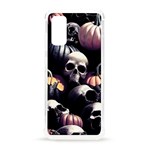 Halloween party skulls, Demonic pumpkins pattern Samsung Galaxy S20 6.2 Inch TPU UV Case Front